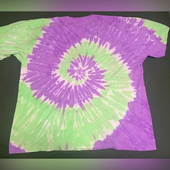 HP✨Stussy Livin XL T-shirt Tie-Dye Lime Green/Purple, XXL - Picture 4 of 4